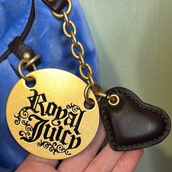 Juicy Couture Y2K Vintage Like New Condition Blue Hobo Bag with Signature Style - Picture 2 of 6